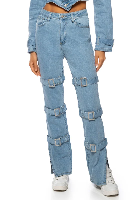 SONGBIRD BUCKLED STRAIGHT LEG DENIM Limited Time Offer