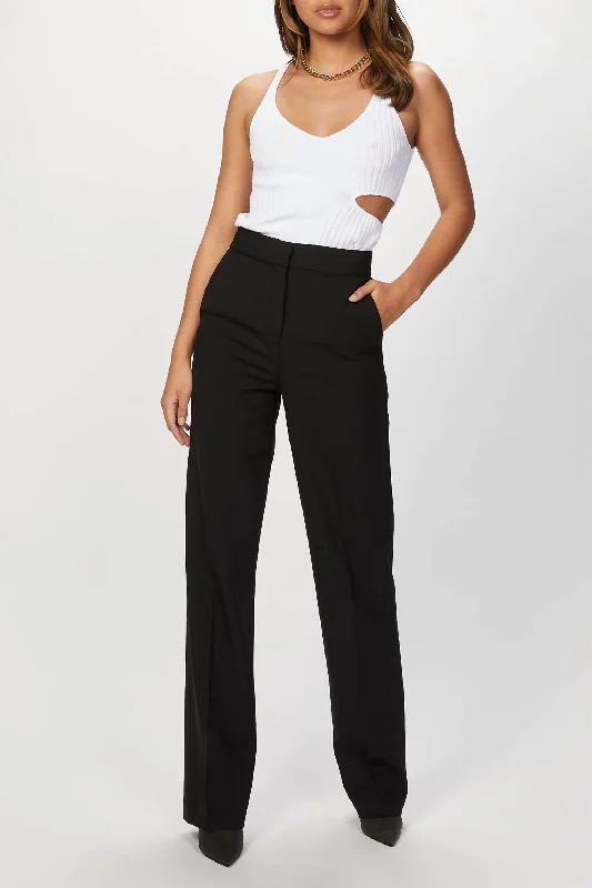 Cavalry Twill Straight Pant In Black Classic Women's Apparel