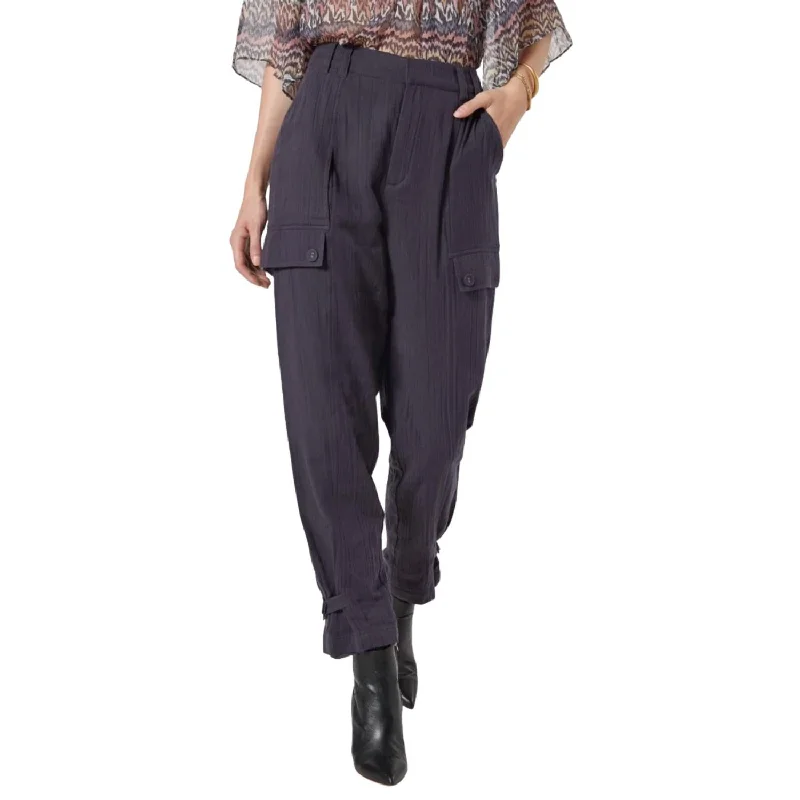 Alexica Cotton Cargo Pants In Graphite Women's Holiday Clothing