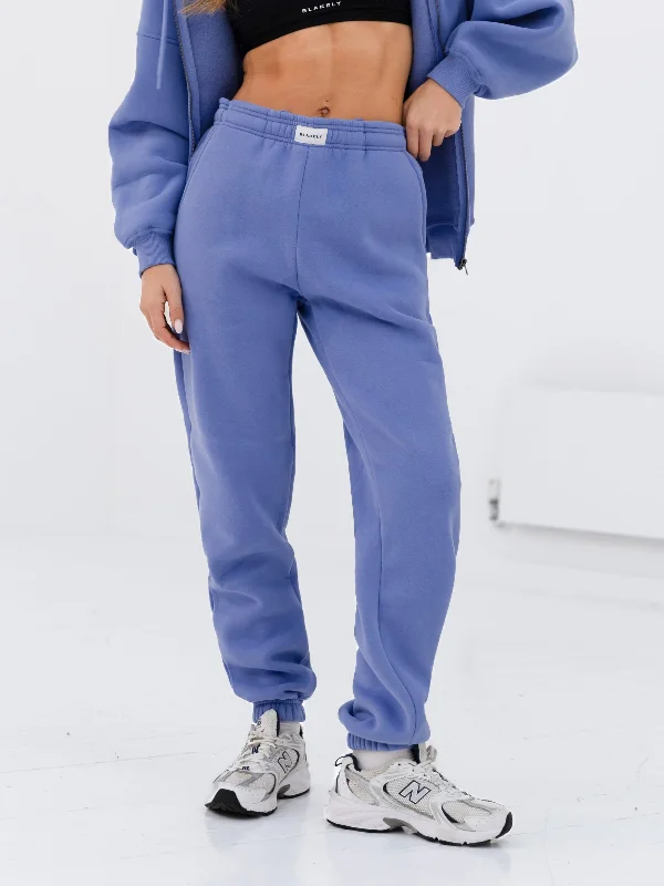 Label Sweatpants - Lilac Blue Timeless Women's Clothes