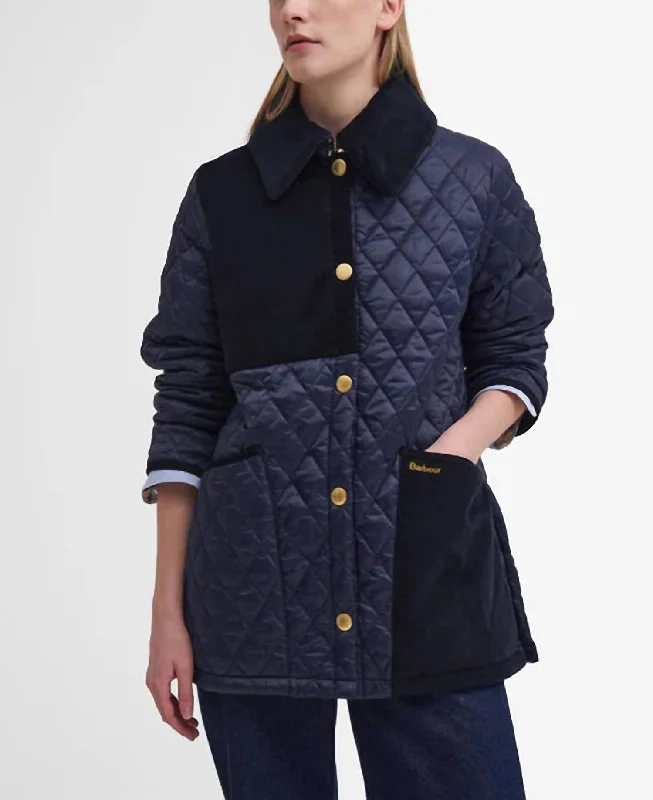 Reeth Quilt Womens Jacket In Blue Clothes For Women