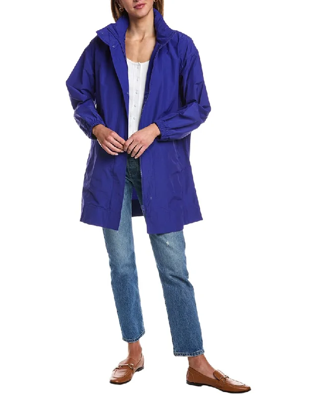 EILEEN FISHER Stand Collar Long Coat Women Fashion