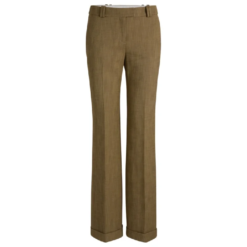 Regular-fit trousers in herringbone stretch fabric Online Boutique Clothing