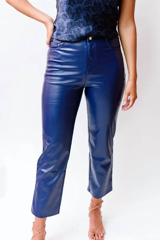 Hanie Vegan Leather Pant In Nightshadow Plus-Size Women's Garments