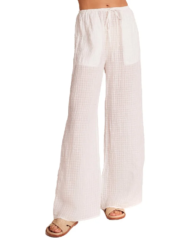 Bella Dahl Wide Leg Pocket Beach Linen-Blend Pant Women's Comfortable Garments