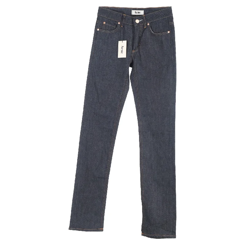 Acne Studios Straight-Leg Jeans in Black Cotton Denim Women's Clothing For Outdoor Activities