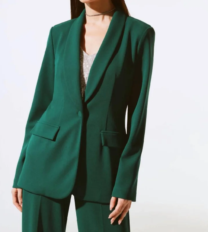 Green Coat In Absolute Green Women's Loungewear Clothes