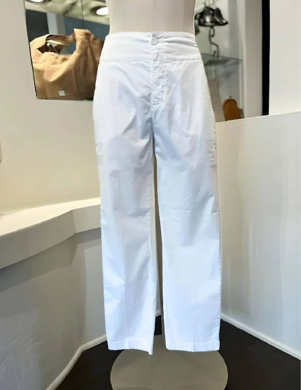 Trouser In White Women's Seasonal Garments