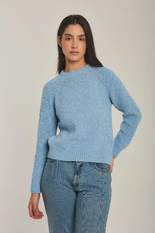 Women Pullover Light Blue Women's Evening Garments