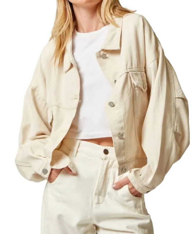 We Had It All Denim Jacket In Natural Effortless Chic for Women