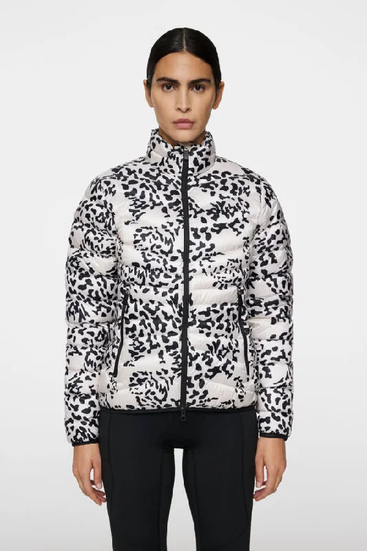 Lara Light Down Printed Jacket Casual Outfit For Women