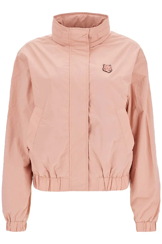 Maison Kitsune Women's Bold Fox Head Windbreaker Jacket Preppy Style