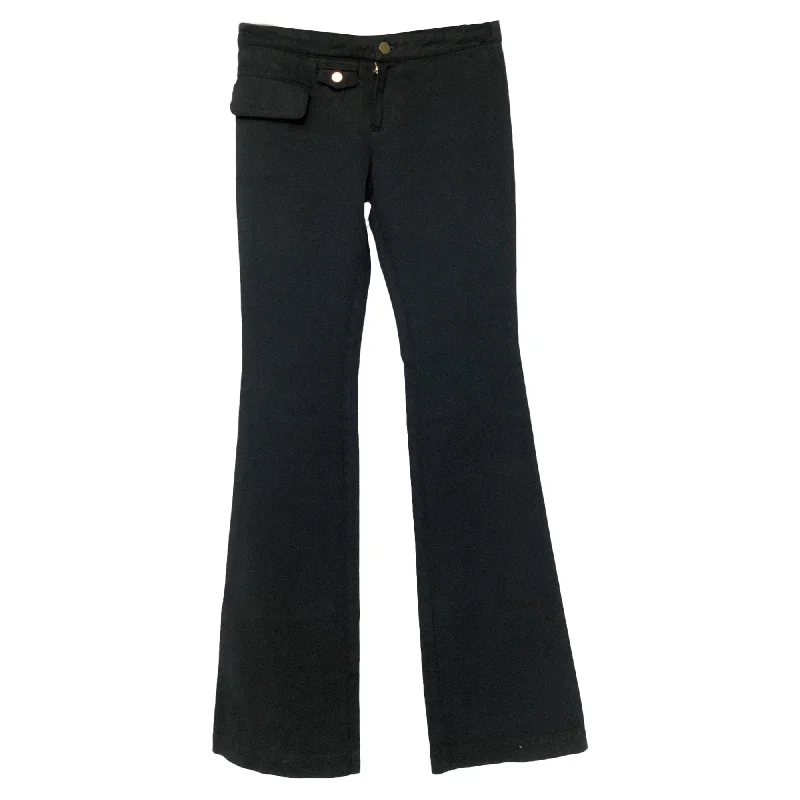 Balenciaga Flared Jeans with Flap Pockets in Black Cotton Denim Women's Clothes For Work Events