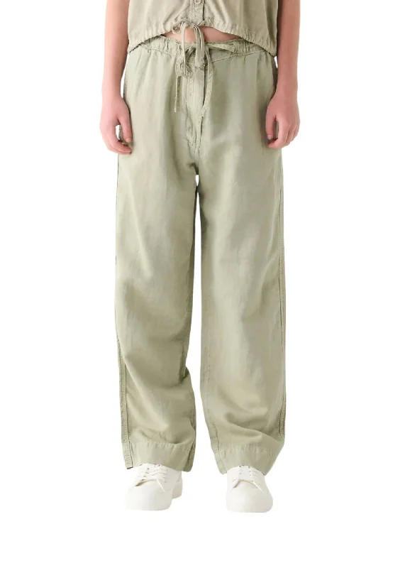 Women's Drawstring Pant In Sage Women Clothes