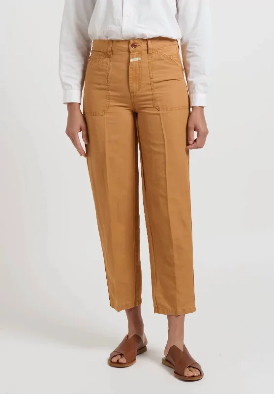 Abe Pants In Gold Earth Women's Party Outfit