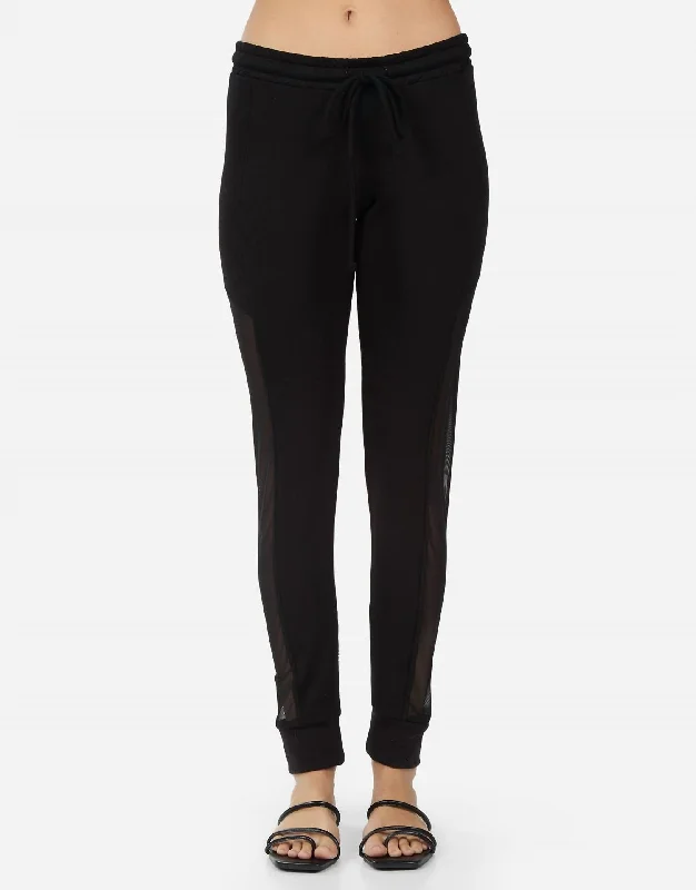 Payne Loungepant With Contrast Mesh In Black Trendy Women's Fashion