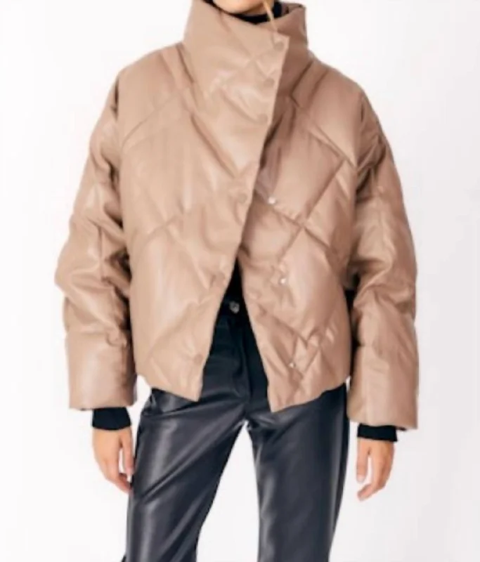 Women's Gwinnet Quilted Jacket In Taupe Women's Clothing Apparel Sets